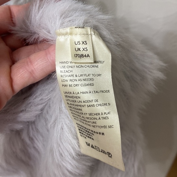 Free People Faux fur long sleeve open cardigan size XS.Grey. - Picture 6 of 9